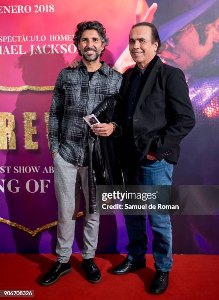 Arcangel and Pepe de Lucia attend 'Forever Jackson' Madrid Premiere on January 18, 2018 in Madrid, Spain.