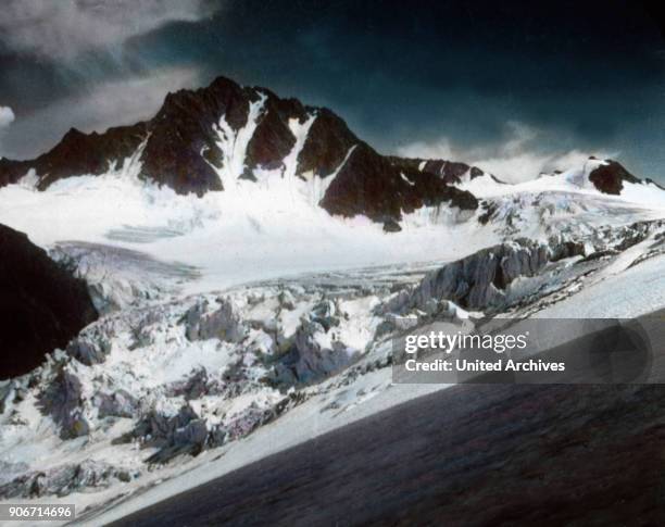 Alpine Ferner glacier, Tyrol, 1920s.