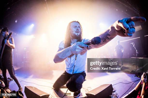 Lawrence Taylor of While She Sleeps performs in concert at Razzmatazz 2 during Route Resurrection on January 18, 2018 in Barcelona, Spain.