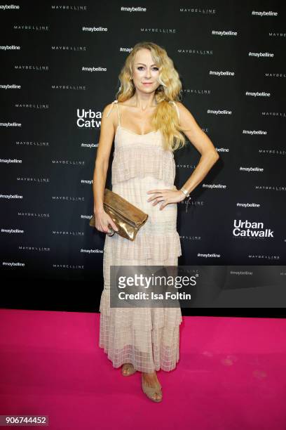 German actress Jenny Elvers during the Maybelline Show 'Urban Catwalk - Faces of New York' at Vollgutlager on January 18, 2018 in Berlin, Germany.