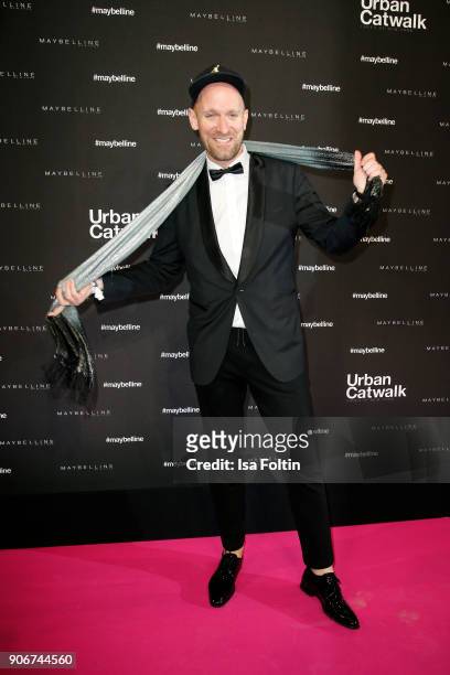 German actor and influencer Daniel Termann during the Maybelline Show 'Urban Catwalk - Faces of New York' at Vollgutlager on January 18, 2018 in...