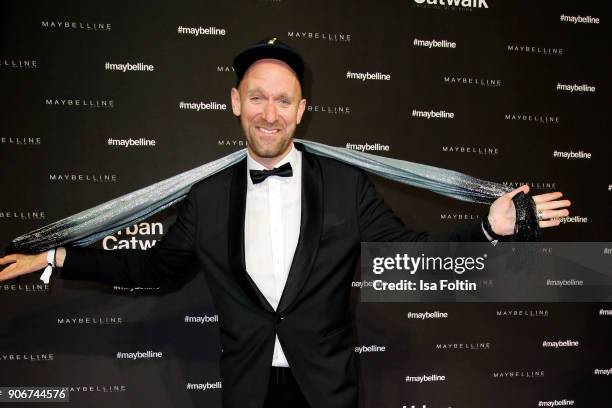 German actor and influencer Daniel Termann during the Maybelline Show 'Urban Catwalk - Faces of New York' at Vollgutlager on January 18, 2018 in...