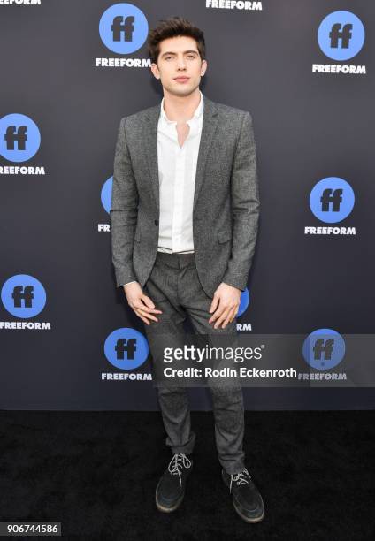 Actor Carter Jenkins of "Famous In Love" arrives at Freeform Summit on January 18, 2018 in Hollywood, California.