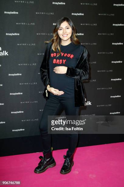 Youtube star Anna Maria Damm during the Maybelline Show 'Urban Catwalk - Faces of New York' at Vollgutlager on January 18, 2018 in Berlin, Germany.