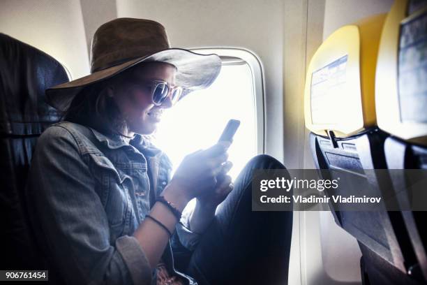 Woman in a airplane