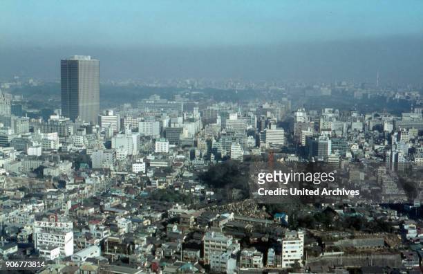 View from Toyko Tower for TV and radio at Tokyo, Japan 1960s.
