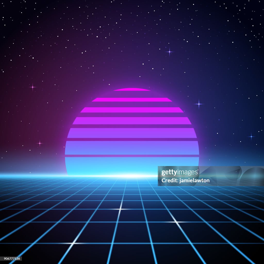 Retro 80s Background