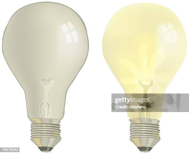 light bulbs - lightbulb isolated stock illustrations