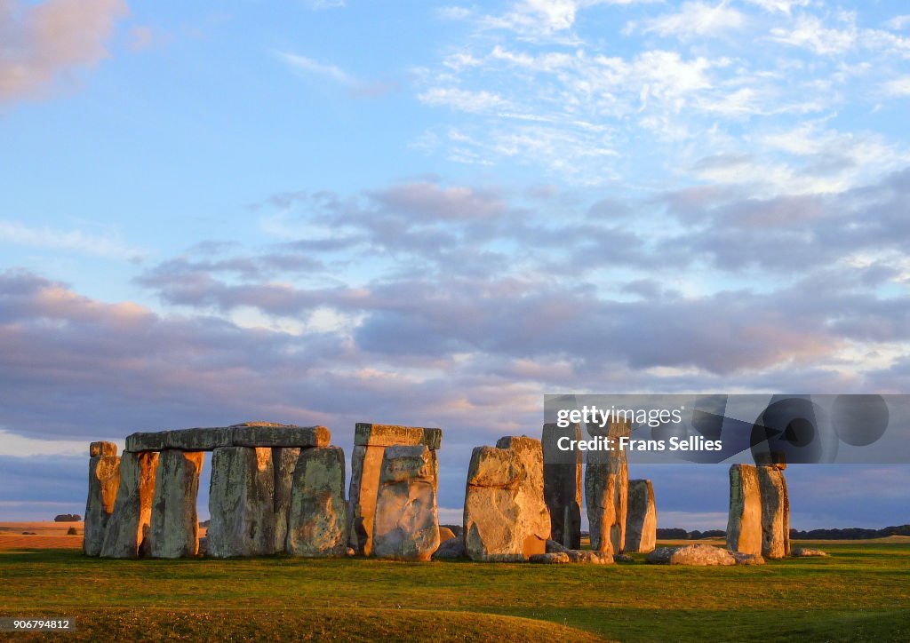 Stonehenge in the evening sun, England
