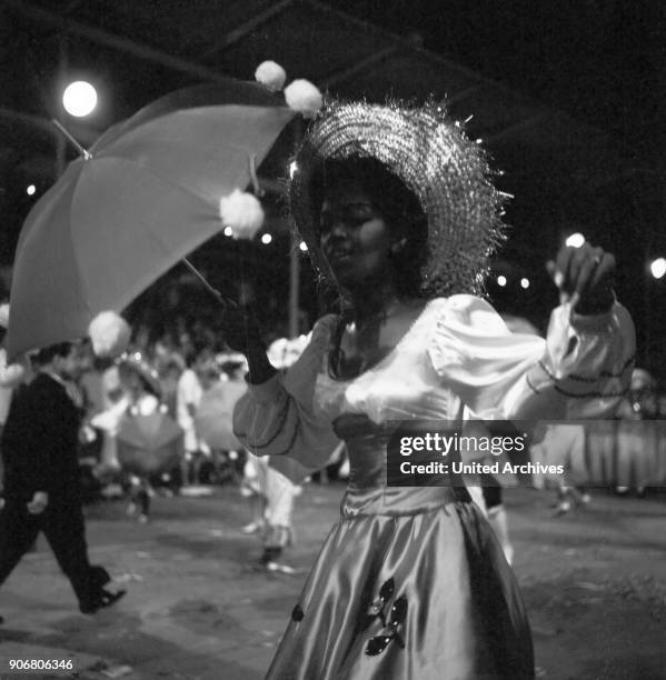 Carnival in Rio de Janairo, Brazil 1966.