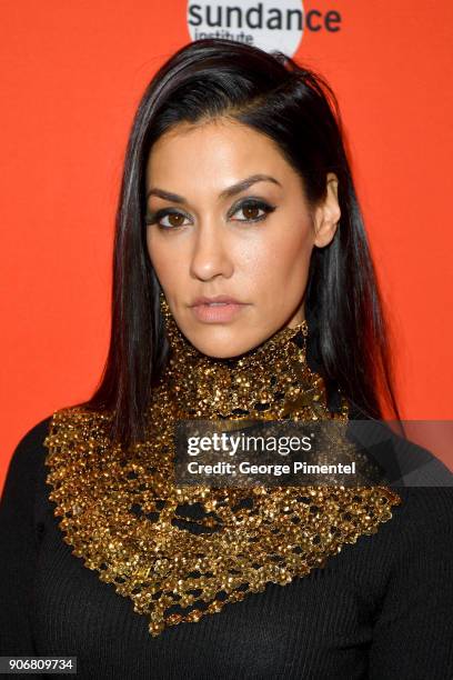 Actor Janina Gavankar attends the "Blindspotting" Premiere during the 2018 Sundance Film Festival at Eccles Center Theatre on January 18, 2018 in...