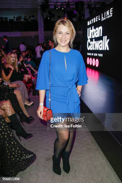 German actress Iris Mareike Steen during the Maybelline Show 'Urban Catwalk - Faces of New York' at Vollgutlager on January 18, 2018 in Berlin,...