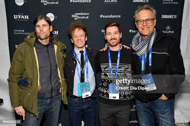 Composer Spencer Rabin, Director Randall Christopher, Producer Jared Callahan and Actor Mark Pinter attend the Filmmakers Welcome Reception during...