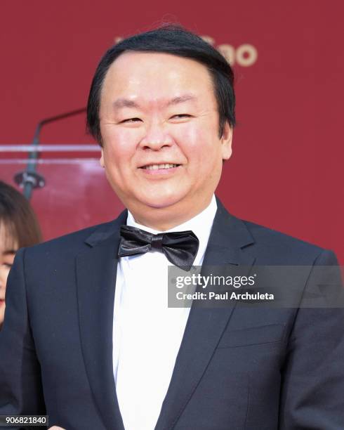 Director Xixi Gao is honored with his hands and footprints in cement ceremony at The TCL Chinese Theatre at TCL Chinese Theatre on January 18, 2018...