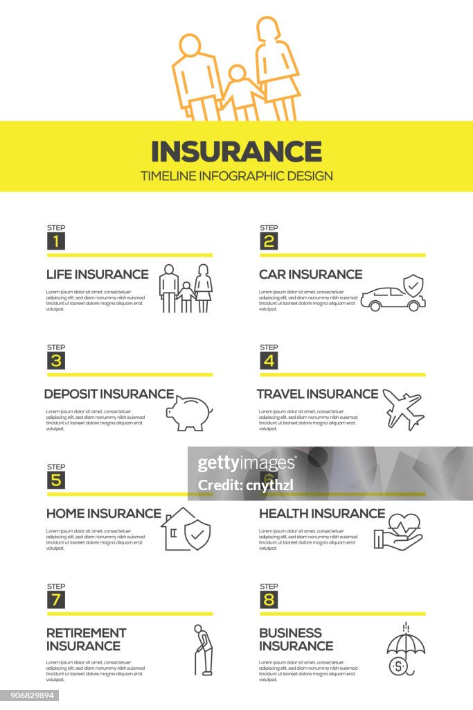 Insurance Infographic Design Template High-Res Vector Graphic - Getty ...