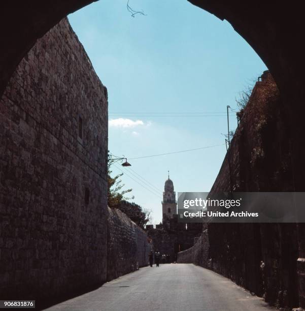 The Zion Gate in Israel, 1970s.