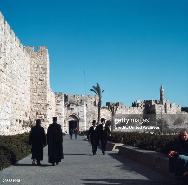 The Jaffa Gate in Israel, 1970s.