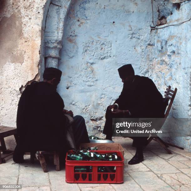 At the Abyssinian Monastery in Israel, 1970s.