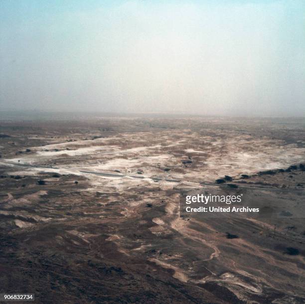 On the rock plateau Massada in Israel 1970s.