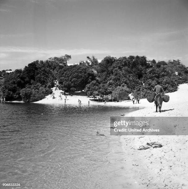 At the Lagoa do Abaete near Salvador, Brazil 1960s.