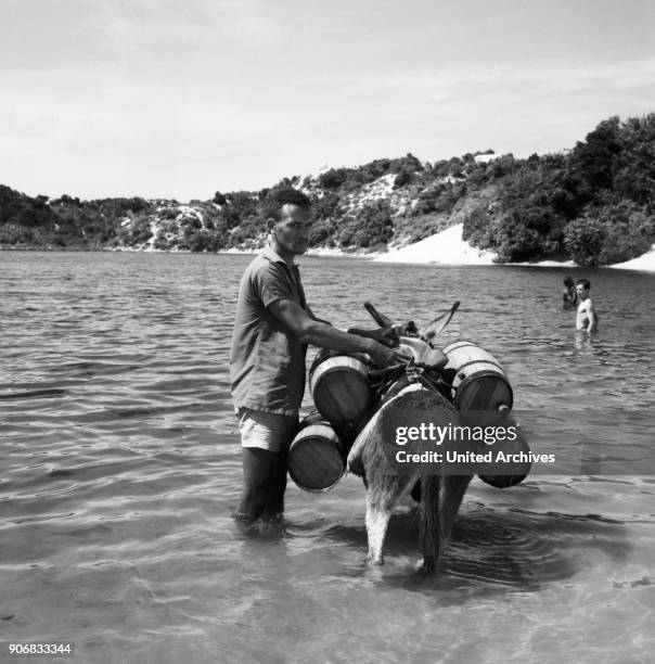 At the Lagoa do Abaete near Salvador, Brazil 1960s.