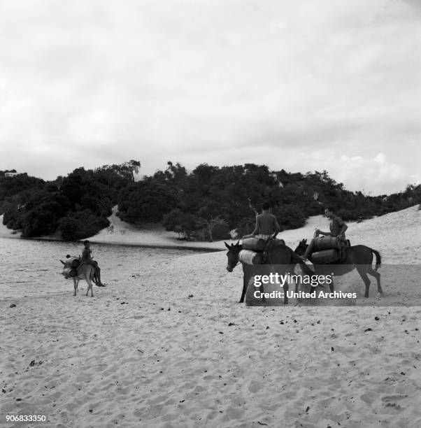 At the Lagoa do Abaete near Salvador, Brazil 1960s.