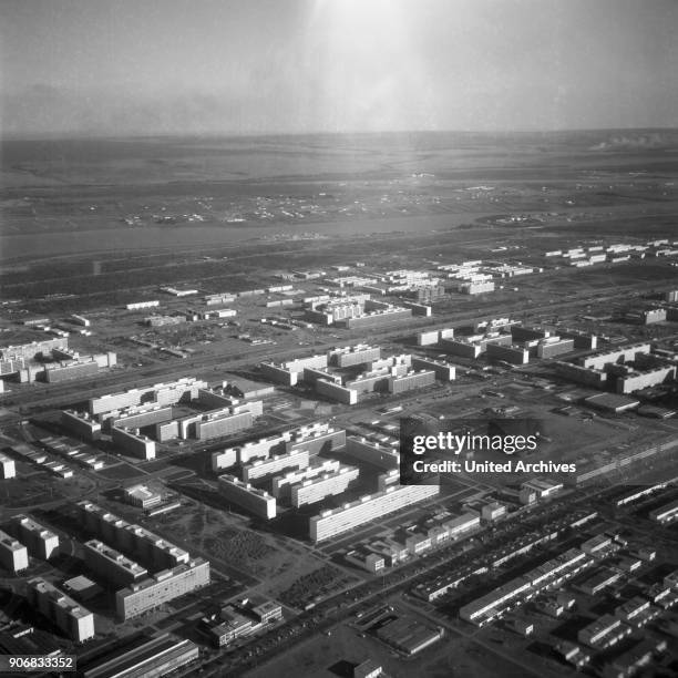 Air images of Brasilia, Brazil 1960s.