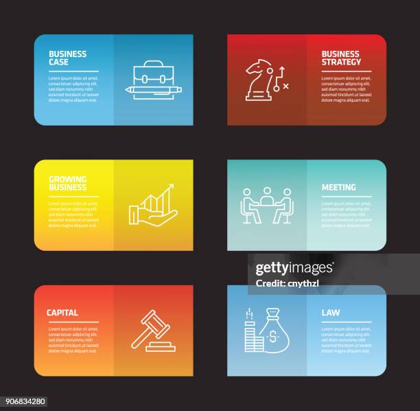 business economics infographic design template - businessman drawing progress graph stock illustrations