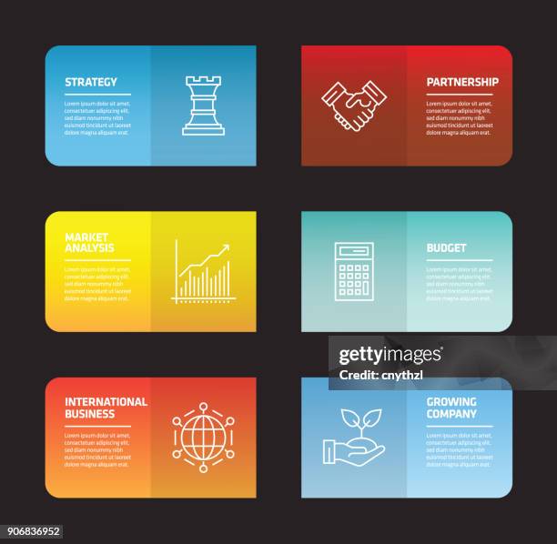 business infographic design template - manager explaining stock illustrations