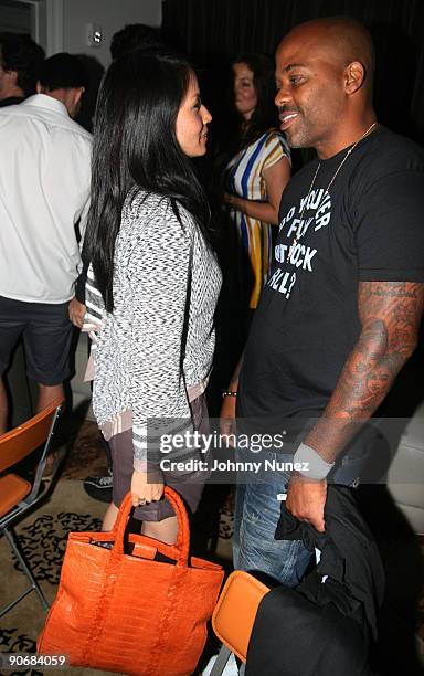 Lucy Liu and Damon Dash attend a screening of "The Cove" at the Norwood Club on September 9, 2009 in New York City.