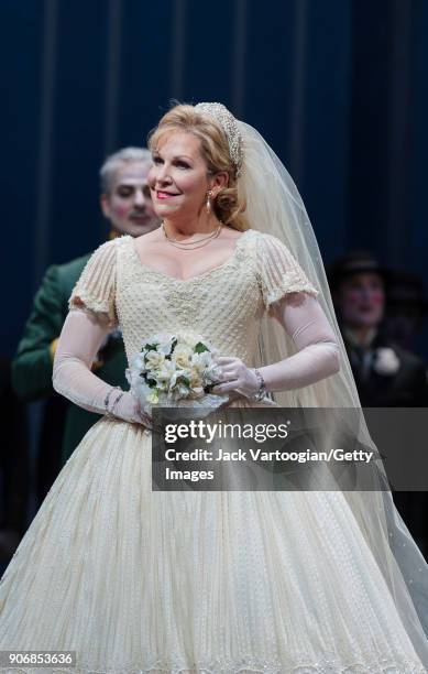 American mezzo-soprano Joyce DiDonato performs during the final dress rehearsal prior to the season premiere of the Metropolitan Opera/Cesare Lievi...