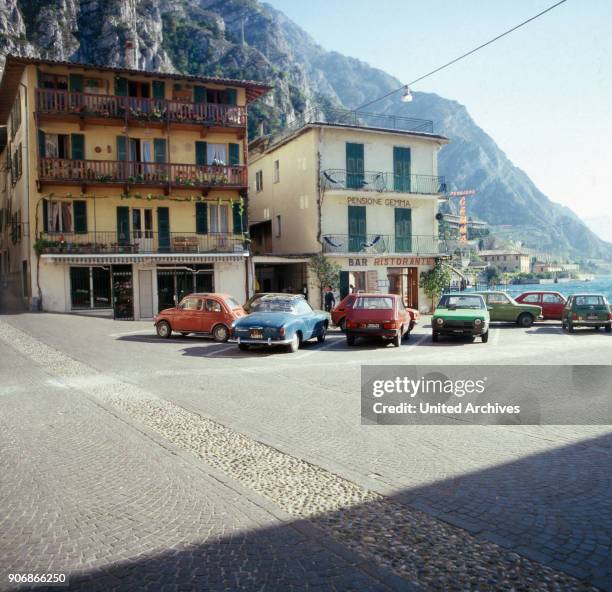 Vacation in Limone sul Garda, Lake Garda, Italy 1970s.