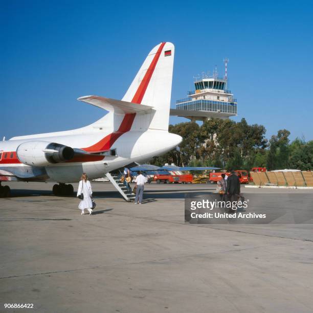 Departure at AlmerÕa Airport at the Costa de AlmerÕa, Andalusia, Spain 1980s.