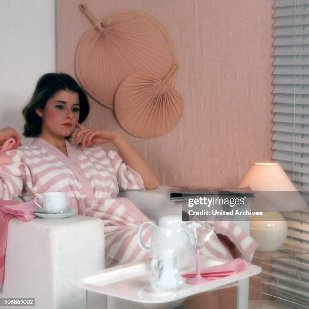 Woman relaxed, 1980s.