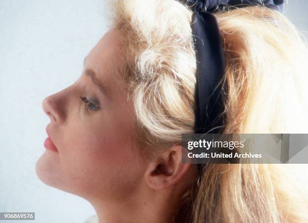 Woman in profile, 1980s.