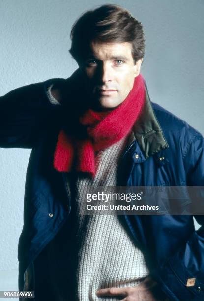 Man in winter clothes, 1980s.
