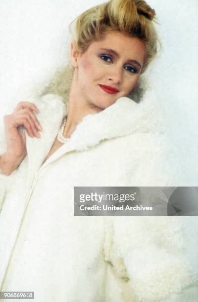 Woman with fur coat, 1980s.