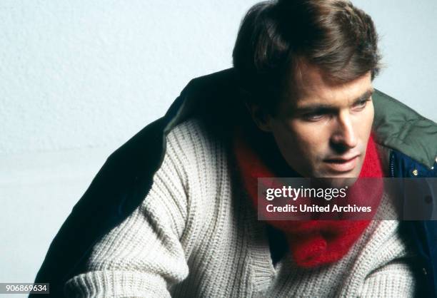 Man in winter clothes, 1980s.