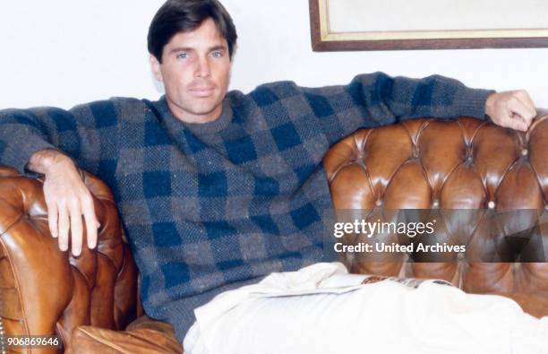 Man on the sofa, 1980s.