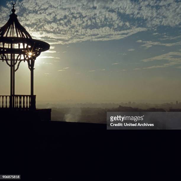 View from the citadel to the vespertine city of Cairo, Egypt, late 1970s.
