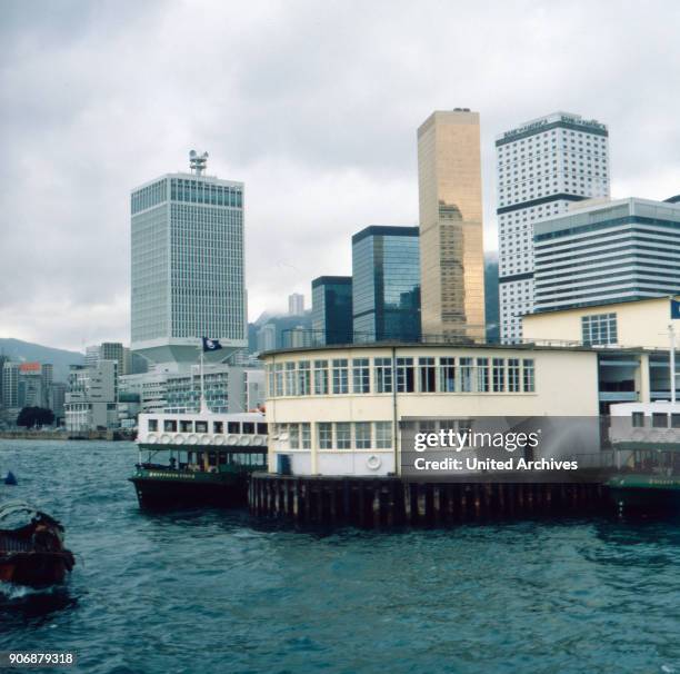 Victoria Harbour in Hongkong, 1980s.