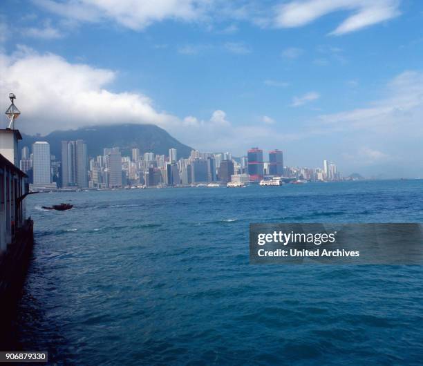 Victoria Harbour in Hongkong, 1980s.