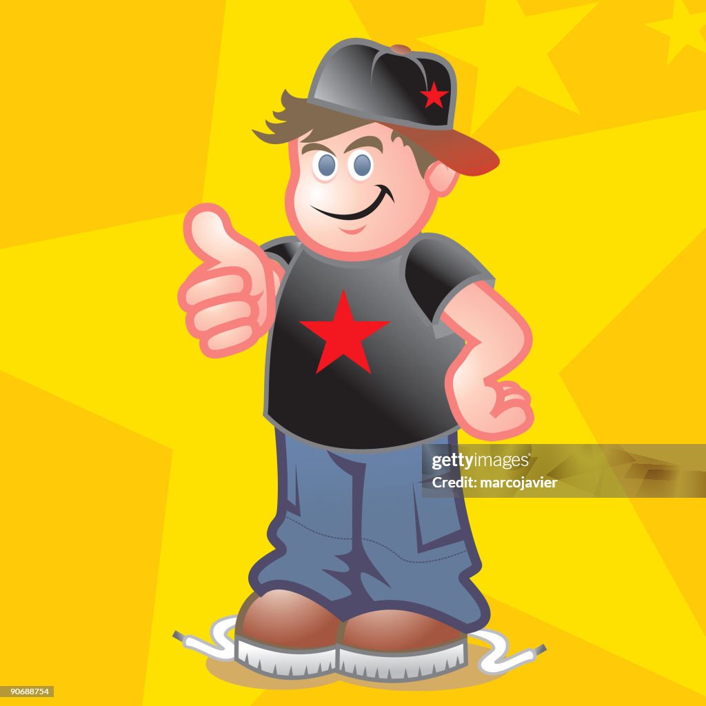 Garçon avec un attitude-adolescent