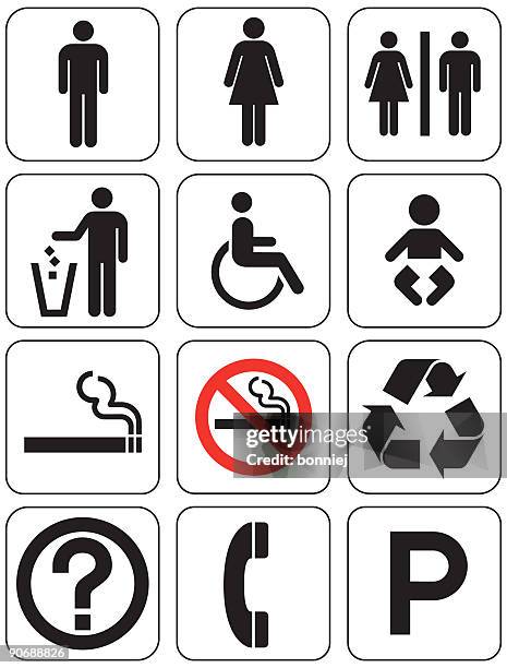 beschilderung (vektor - herrentoiletten hinweisschild stock-grafiken, -clipart, -cartoons und -symbole