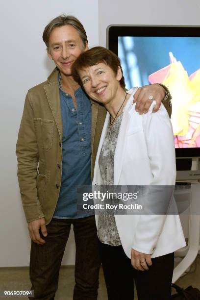 Getty Images photographer Spencer Platt and CEO of Getty Images, Dawn Airey attend the Getty Images 2017 Year In Focus client event on January 18,...