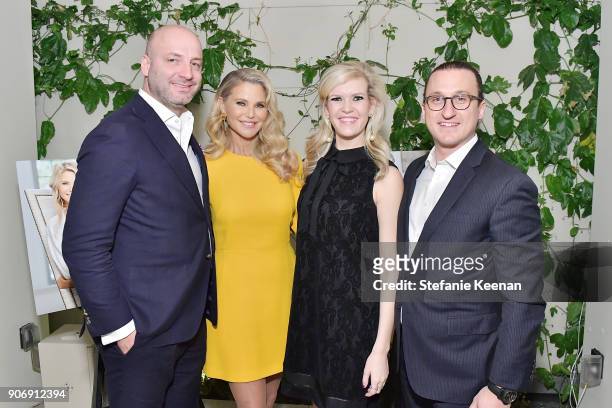 Roberto Casas, Christie Brinkley, Emily Browder and Can Gumus attend Christie Brinkley Celebrates Her Partnership With Merz Aesthetics at Waldorf...