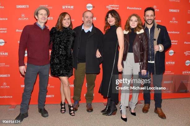 Actors Denis O'Hare, Molly Shannon, Paul Giamatti, Kathryn Hahn, Kayli Carter, and Desmin Borges attend the "Private Life" Premiere during the 2018...