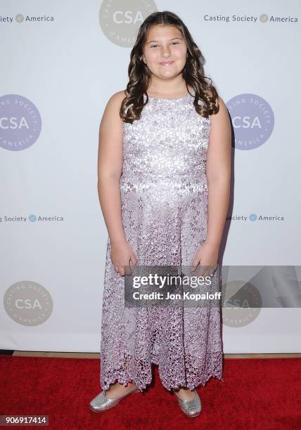 Mackenzie Hancsicsak attends the Casting Society Of America's 33rd Annual Artios Awards at The Beverly Hilton Hotel on January 18, 2018 in Beverly...