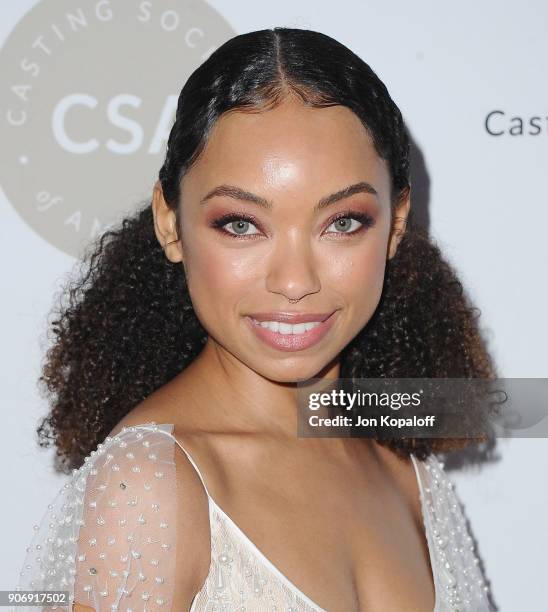 Logan Browning attends the Casting Society Of America's 33rd Annual Artios Awards at The Beverly Hilton Hotel on January 18, 2018 in Beverly Hills,...