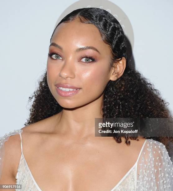 Logan Browning attends the Casting Society Of America's 33rd Annual Artios Awards at The Beverly Hilton Hotel on January 18, 2018 in Beverly Hills,...